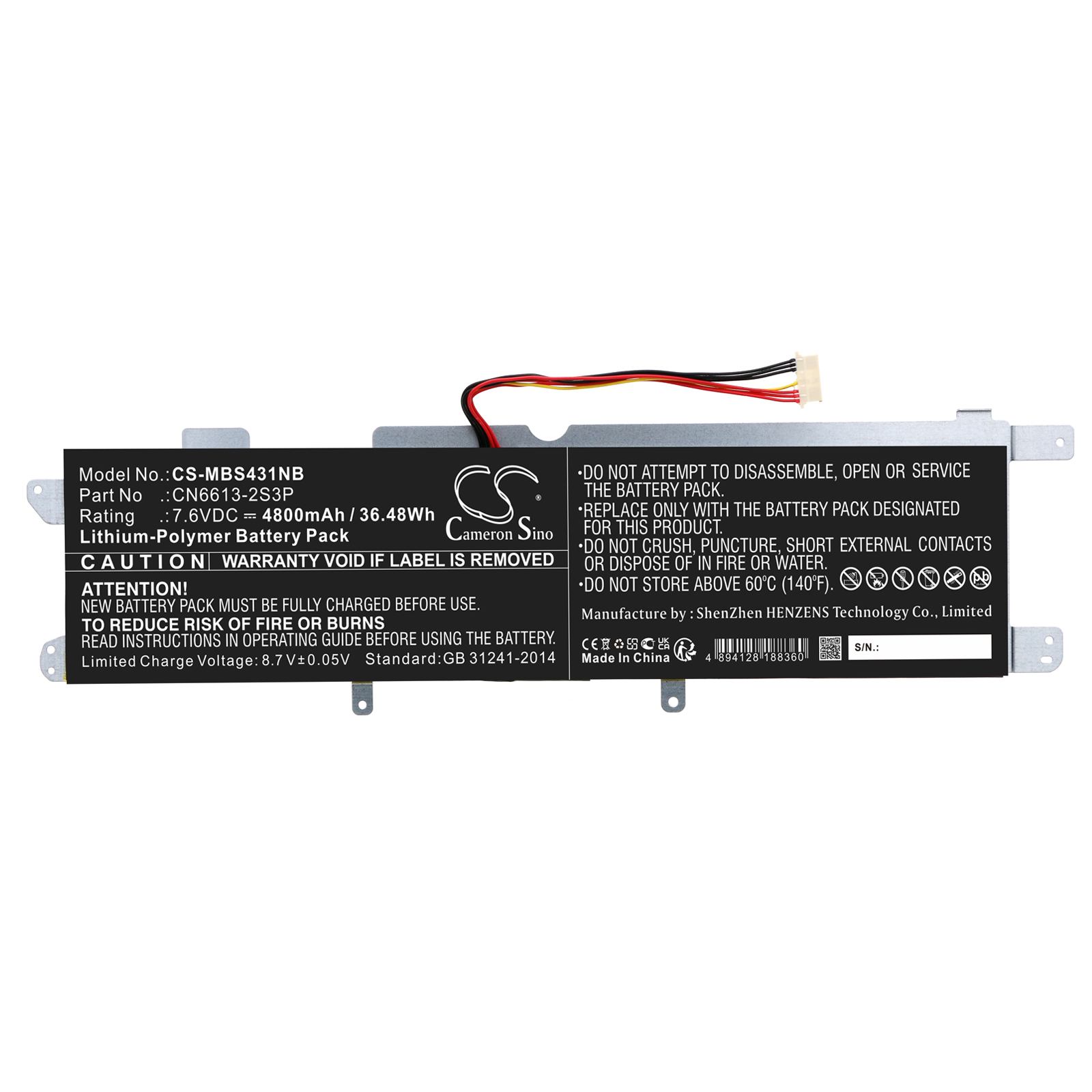 Акумулятор Avita Liber 13.3, NS14A2 CS-MBS431NB - Зображення 3