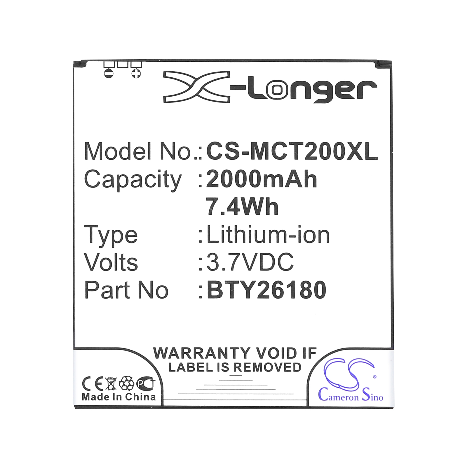 Акумулятор Mobistel Cynus T2, MT-9081W, SH26160Mobistel/STD, SH26162Mobistel/STD - Зображення 3