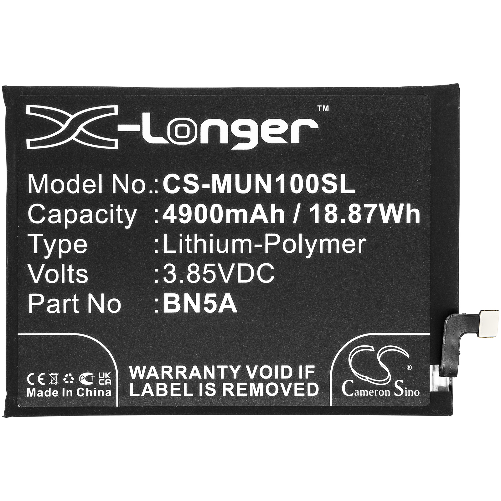 Акумулятор Poco M2103K19G, M2103K19PG, M2103K19PI, M3 Pro 5G CS-MUN100SL - Зображення 3