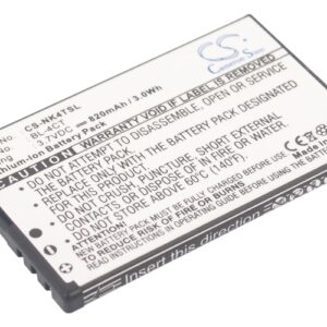Акумулятор Nokia 5310, 6600 Fold, 6600f, 6700 Slide, 6700s, 7210 Supernova, 7210c, 7210s, 7212c, 7310 Supernova, 7310c, X3 CS-NK4TSL