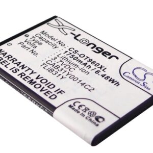 Акумулятор Alcatel AUTHORITY, One Touch 955, One Touch 960, One Touch 960C, One Touch 995s, OT-955, OT-960, OT-960C, OT-995s