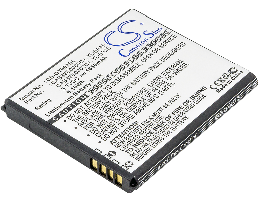 Акумулятор Alcatel Linkzone 41, Linkzone 5271, LinkZone MW40, LinkZone MW40CJ, LinkZone MW40V, LinkZone MW40VD, LinkZone MW41NF, MW40, MW40CJ, MW40V, MW40VD, MW41, MW41MP, MW41TM, One Touch 5035, One Touch 5035D, One Touch 997, One Touch 997D, One