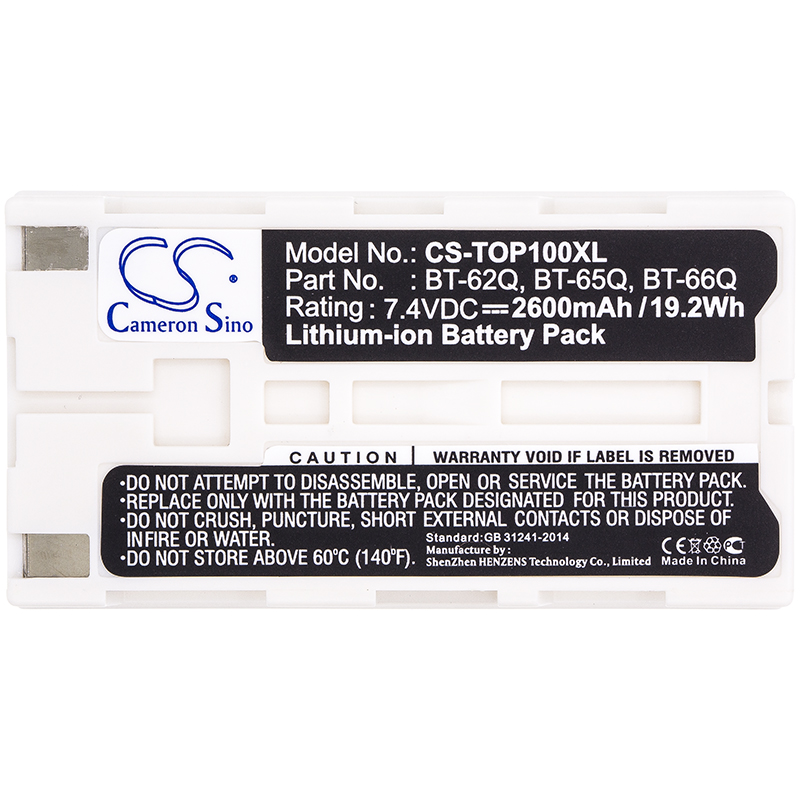 Акумулятор Topcon FC100, FC-100, FC-120, FC-200, FC2000, FC-2200, FC-2500, Field Controller FC100, Field Controller FC2000, GMS-2, GPT-7000i, GPT-7500, GPT-7501, GPT-7502, GPT-9000, GPT9000A, GTS-750, GTS-751, GTS-900, LR8410, LR8510, LR8511, RC-3, - Зображення 3