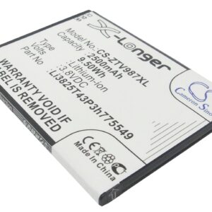 Акумулятор ZTE Grand X Quad, Grand X Quad V987, Imperial, Imperial N9101, N9101, N919, N980, N9810, Smile Q, Supreme, U935, UX990, V967S, V987, Vital, Vital N9810